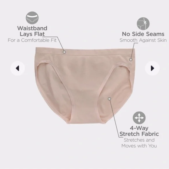 NWT, Hanes,Women's Super Stretch Microfiber Bikini Underwear, 6-Pack - Picture 3 of 3